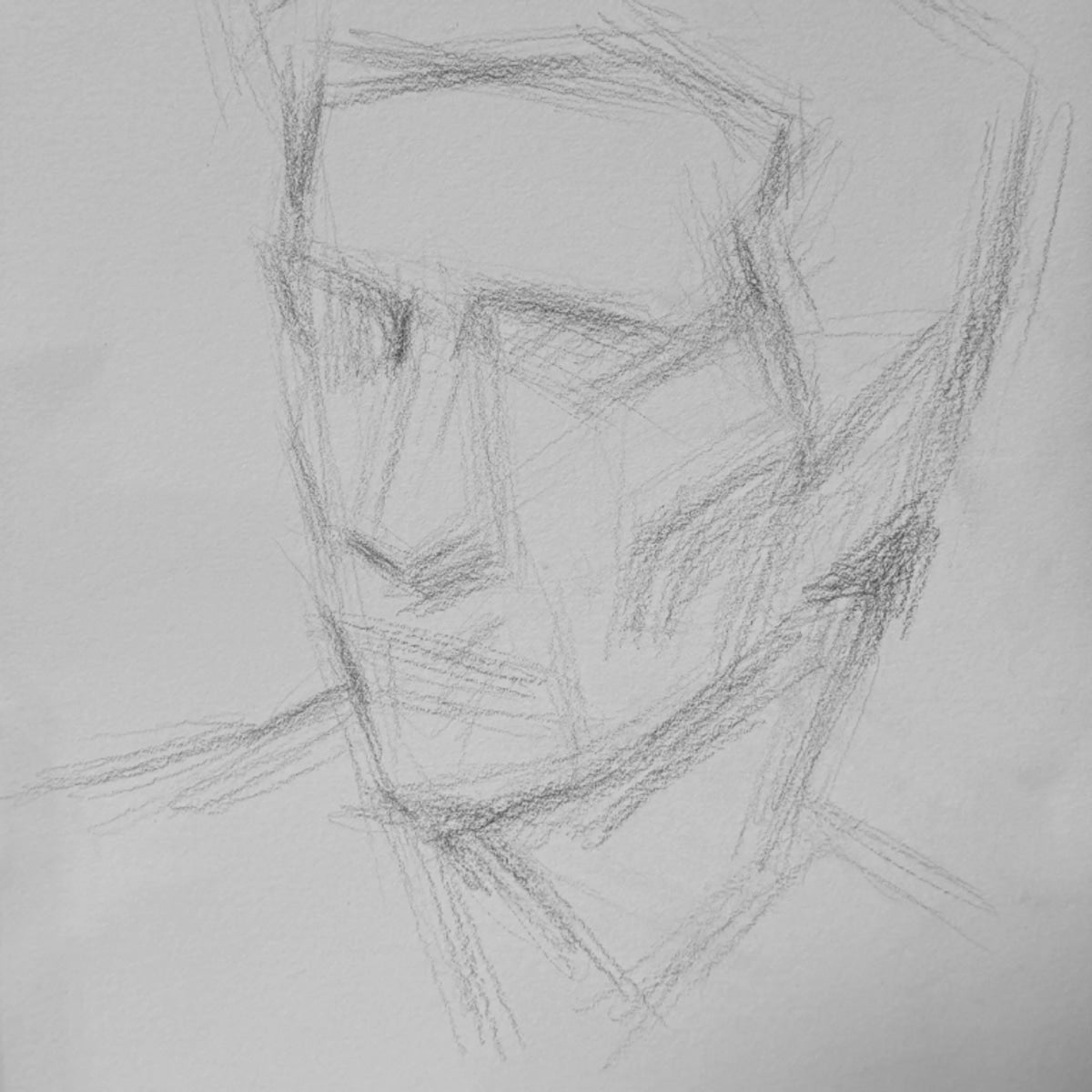 Hand-drawn charcoal portrait example 3