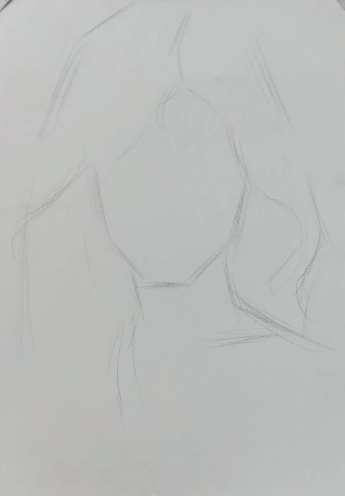 Custom soft graphite pencil sketch portrait, hand-drawn from photo — woman portrait — image 4