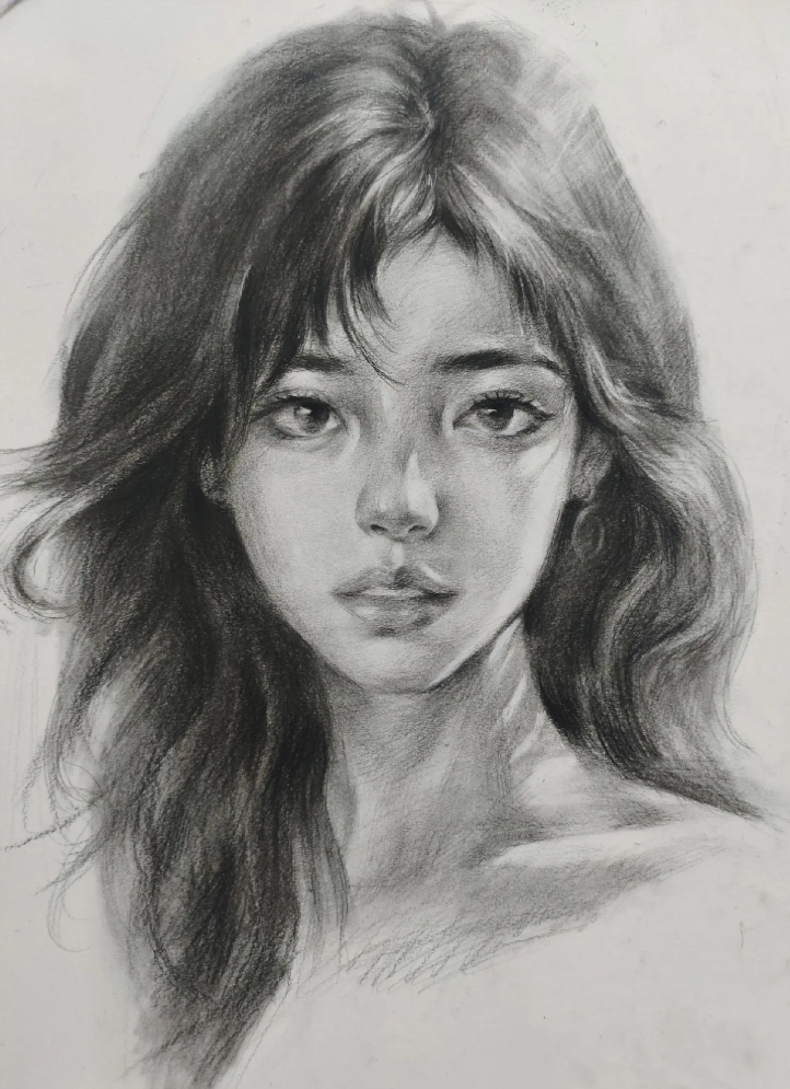 Custom soft graphite pencil sketch portrait, hand-drawn from photo — woman portrait — image 6