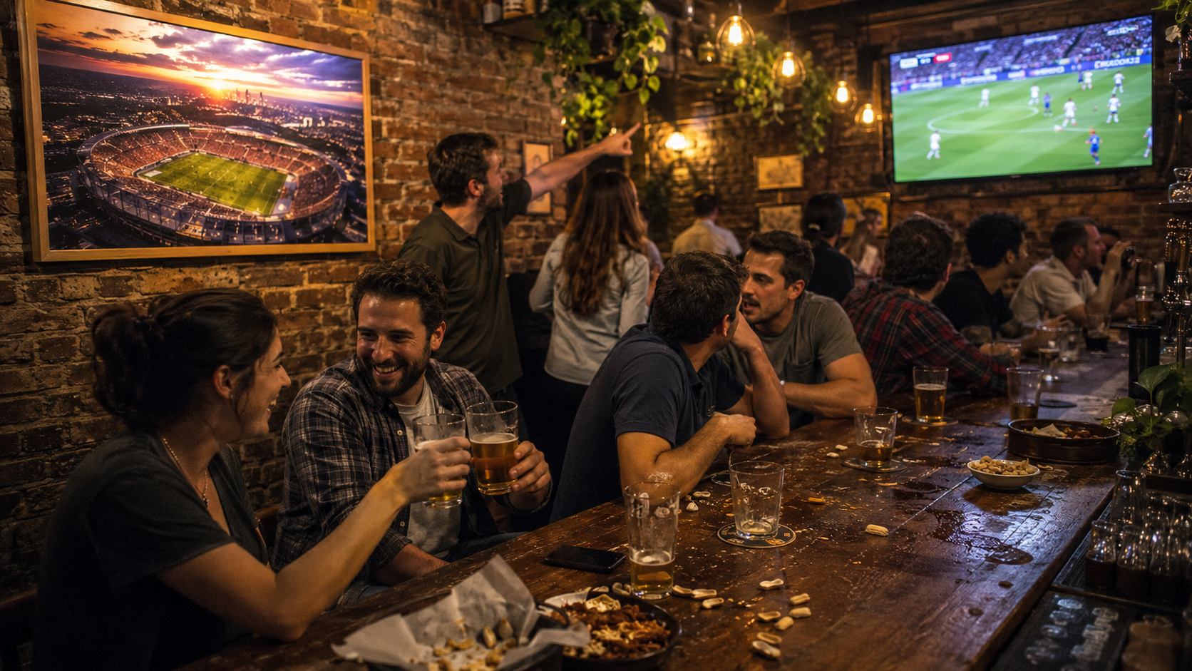 World Cup 2026 venue wall art pub stadium view edition for match night