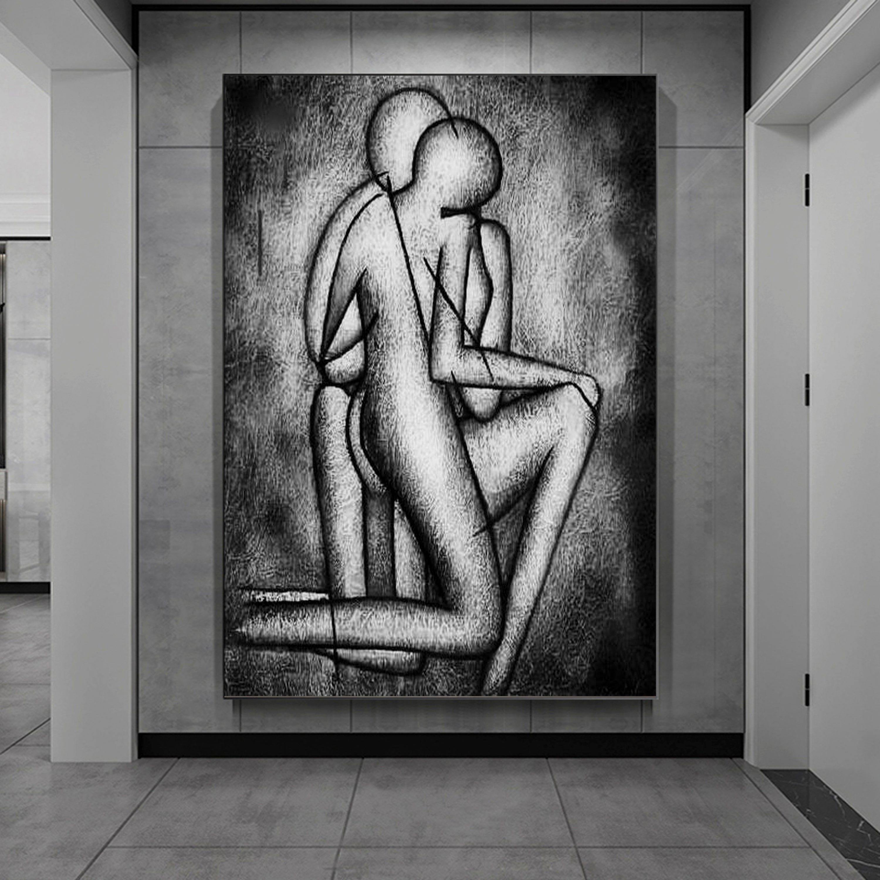 Figures in the Dark Painting