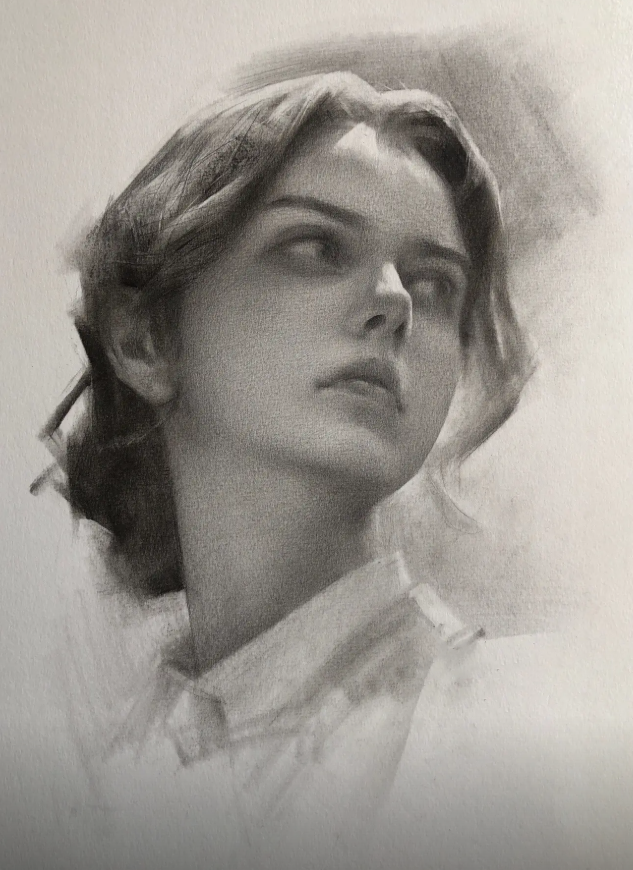 Custom charcoal portrait from photo - gallery image 3