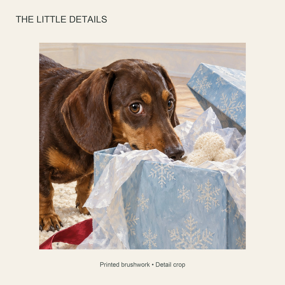 The Christmas Gift Inspector — Dachshund Christmas Canvas Wall Art