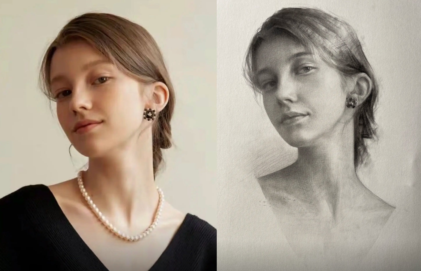 Custom graphite pencil portrait from photo - gallery image 6