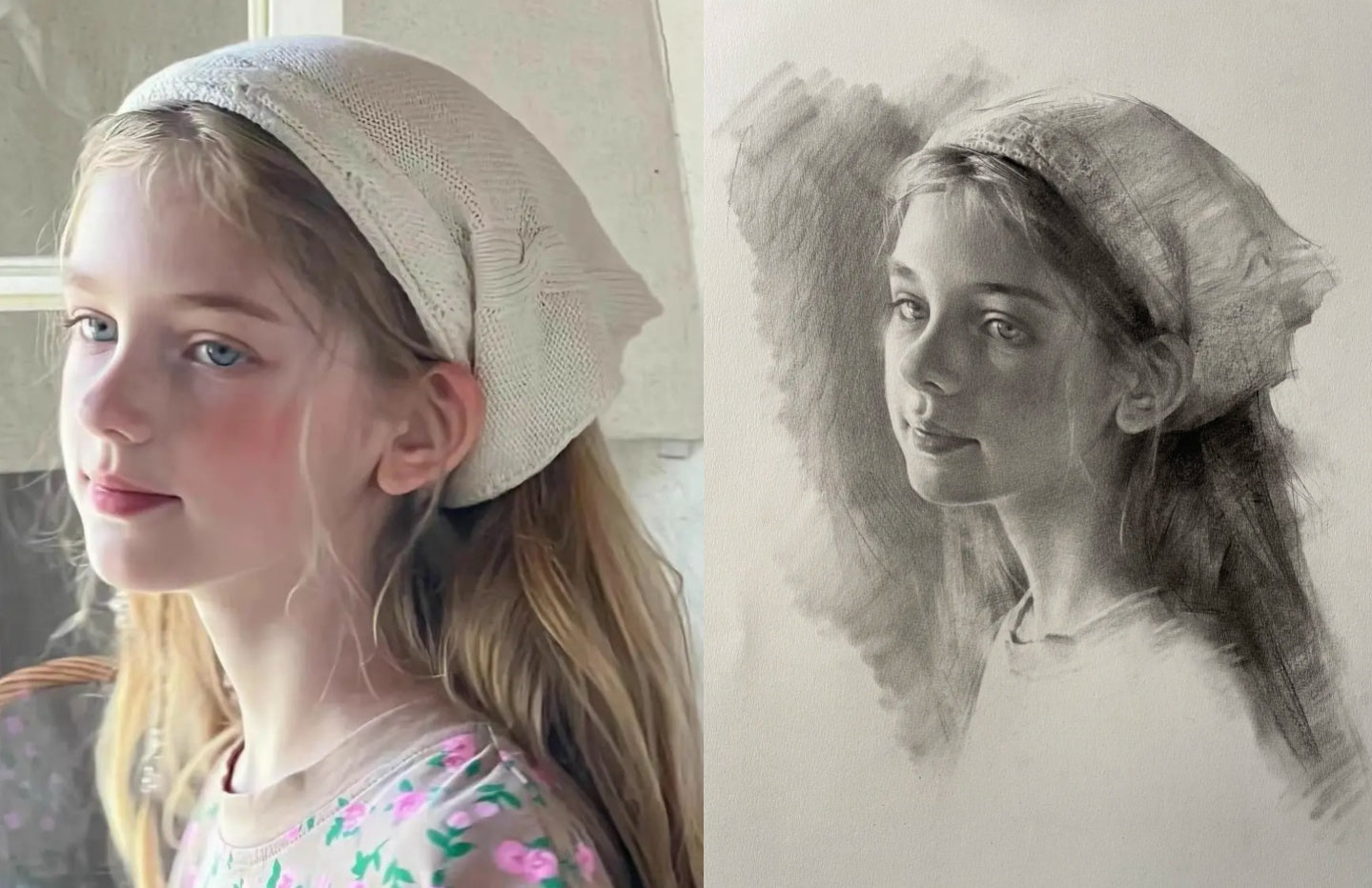Custom graphite pencil portrait from photo - gallery image 7