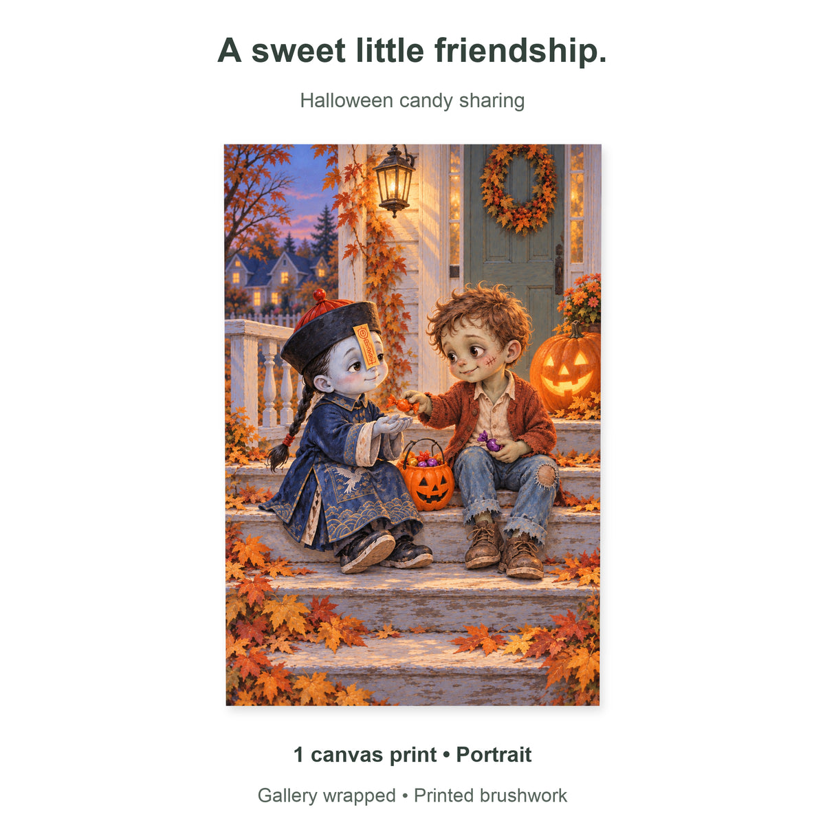 Sweet & Spooky Zombie Friends — design overview of the two Halloween candy-sharing friends — image 10