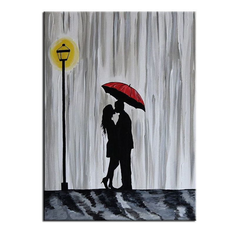 Romance in the Rain Painting