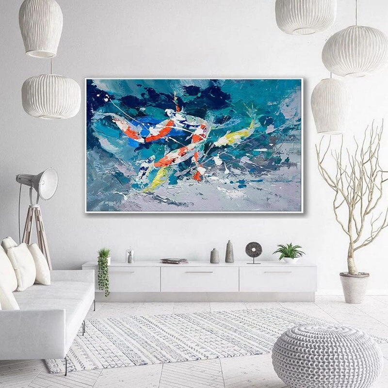 Dance of the Koi Painting