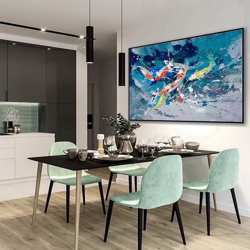 Dance of the Koi Painting