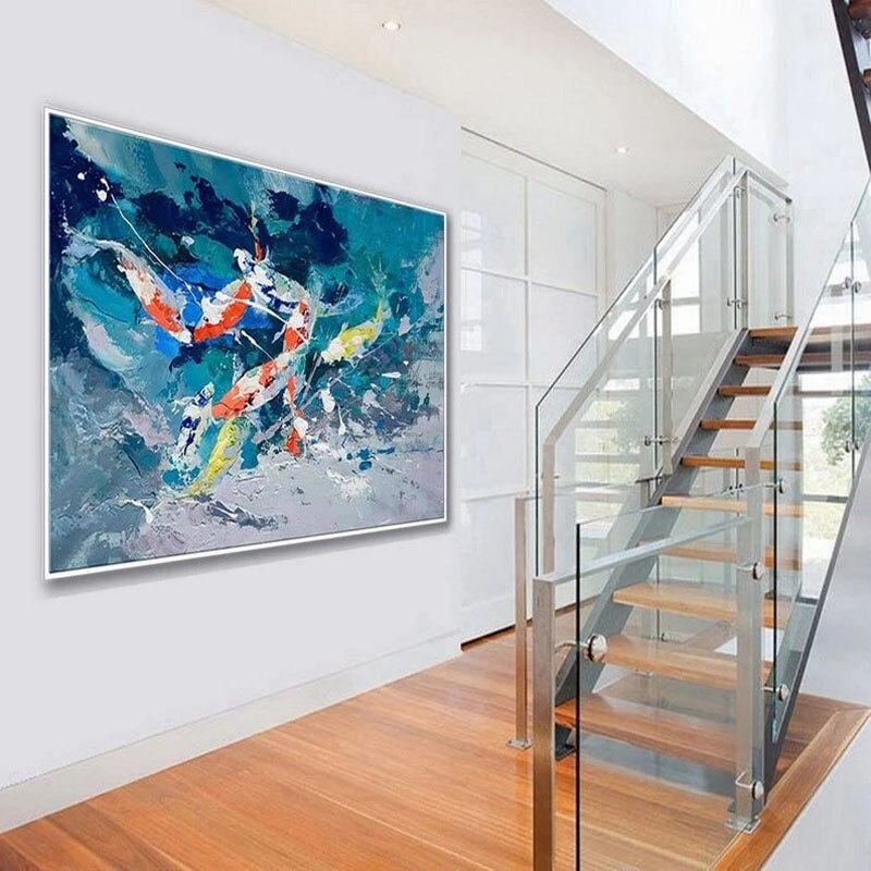 Dance of the Koi Painting