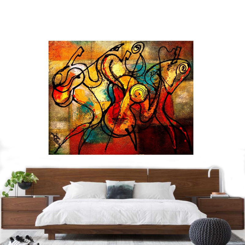 Abstract Musicians Painting