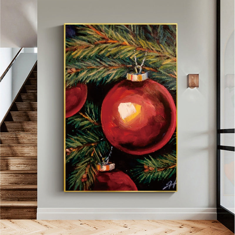 The Red Christmas Bauble Painting