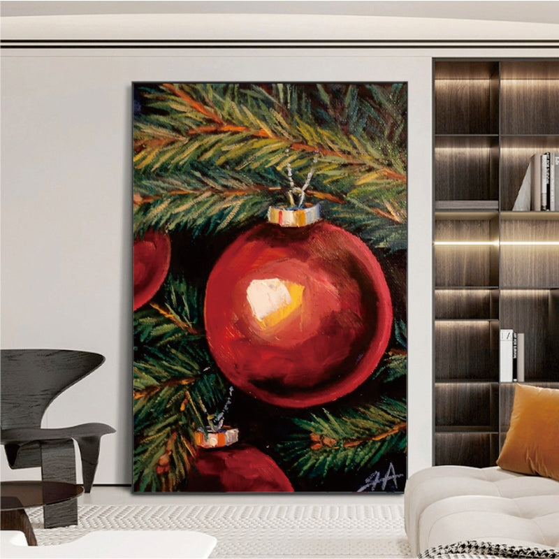 The Red Christmas Bauble Painting