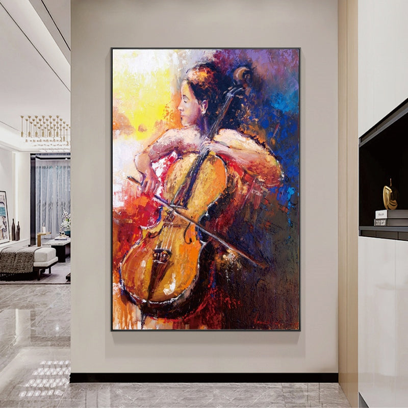 The Cellist Painting