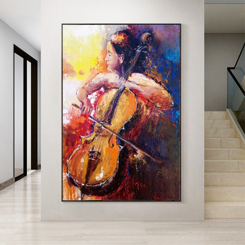 The Cellist Painting