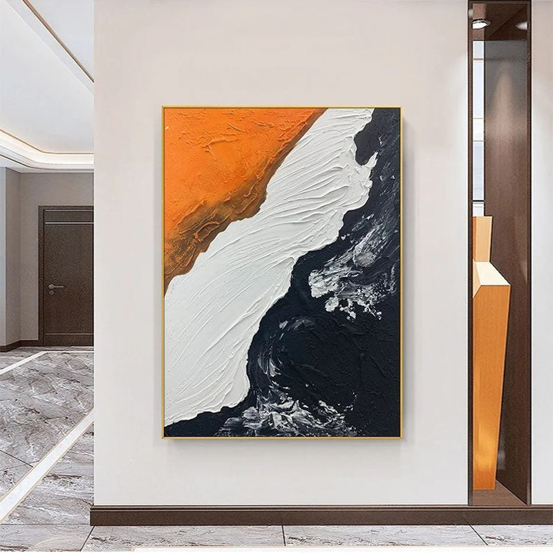 Charcoal Waves Painting