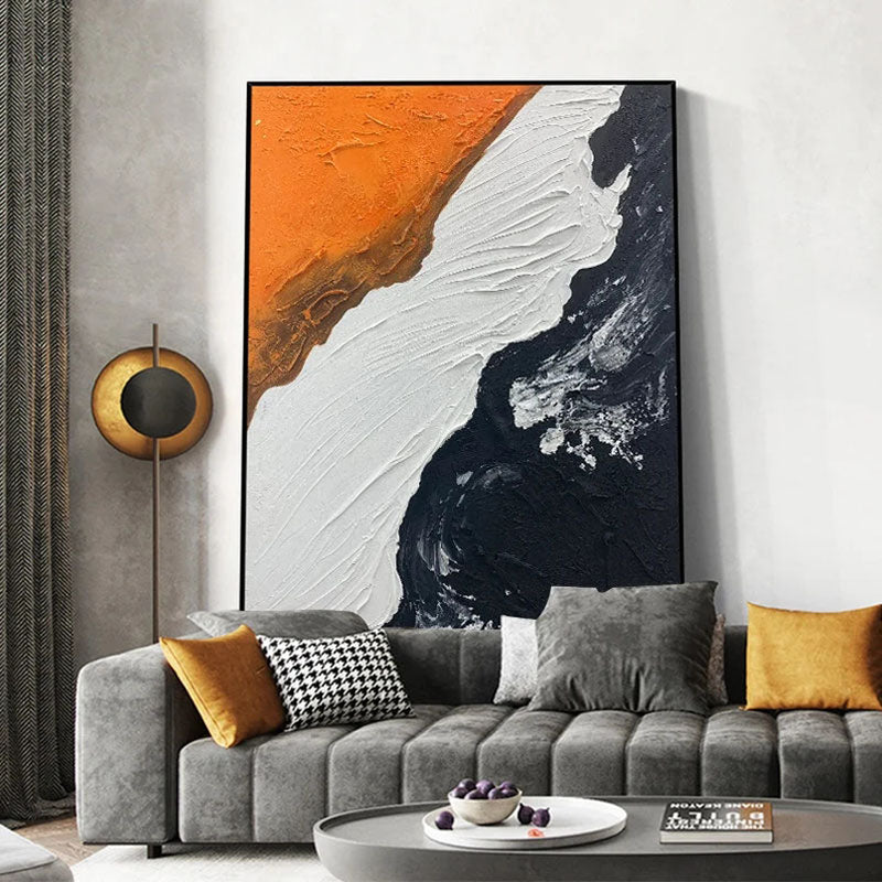 Charcoal Waves Painting