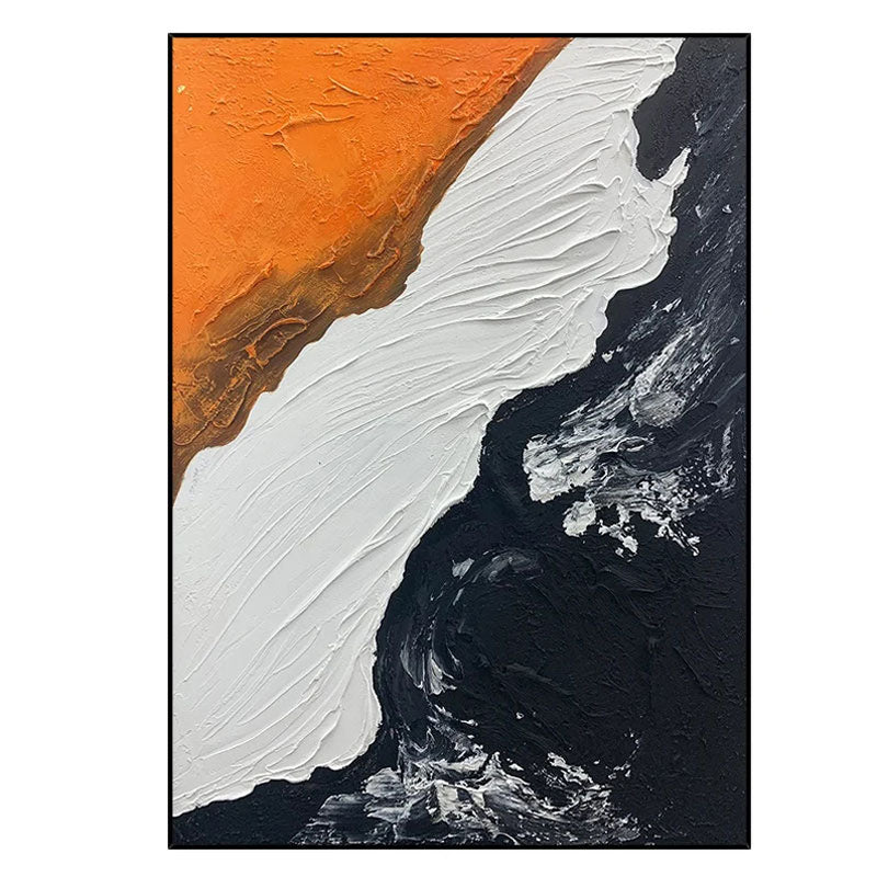 Charcoal Waves Painting