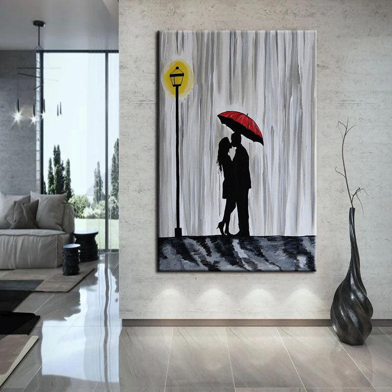 Romance in the Rain Painting