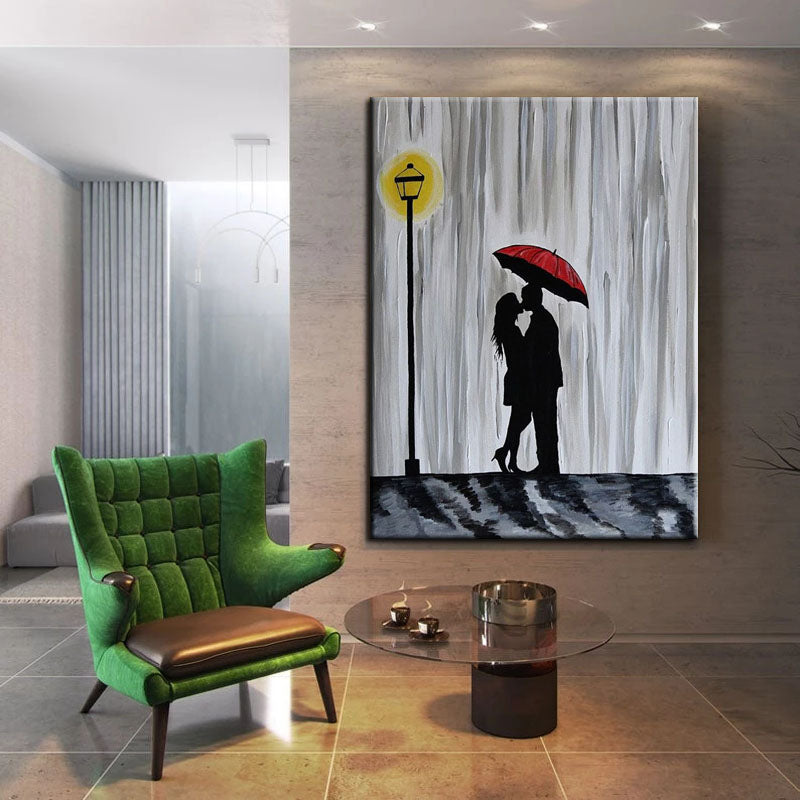 Romance in the Rain Painting