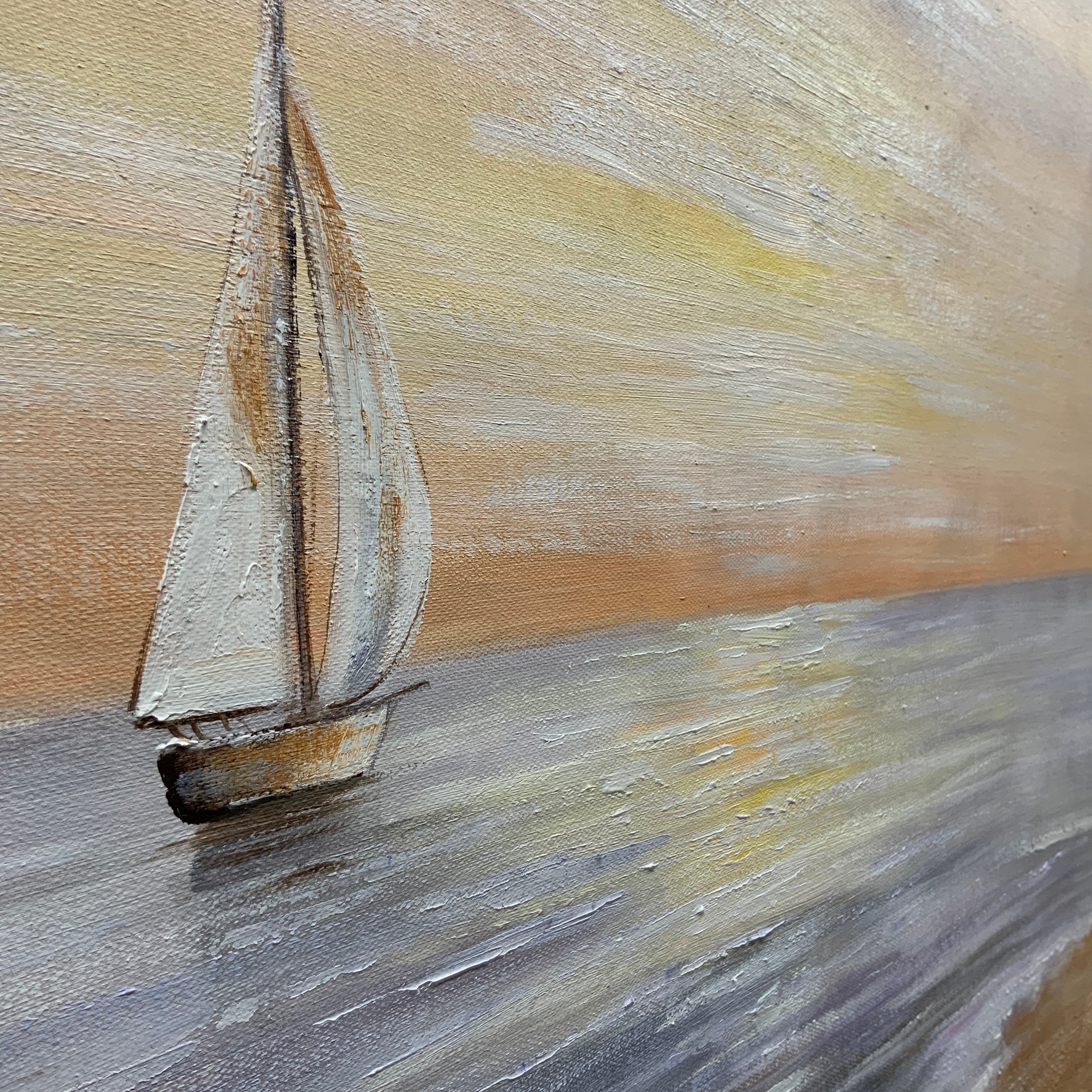 Sailing Sunset Painting