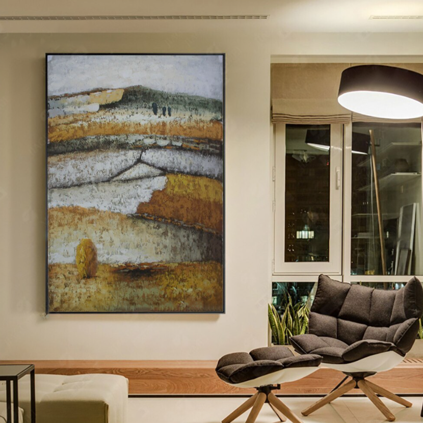 Distant Wheat Fields Painting