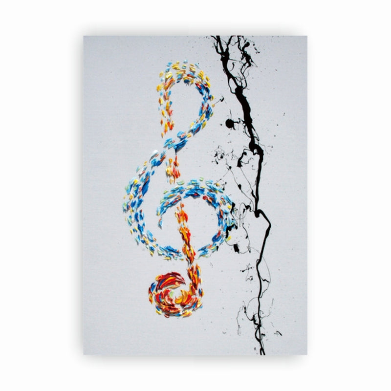 Treble Clef in Colors Painting