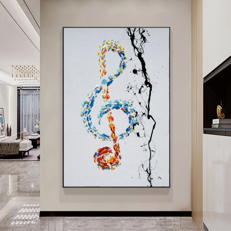 Treble Clef in Colors Painting