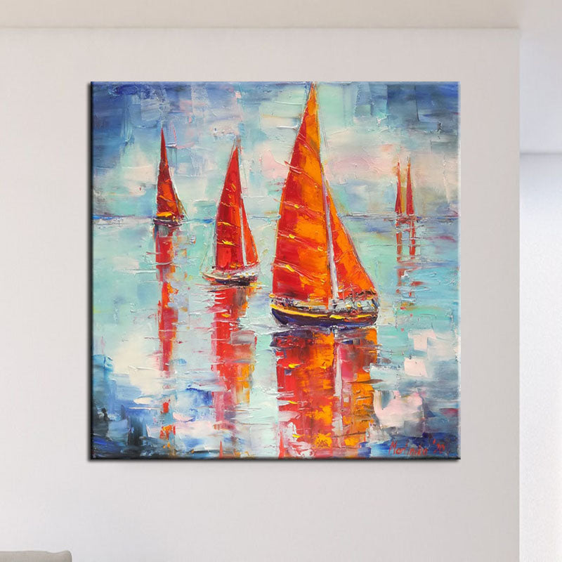 Red Sailing Boats