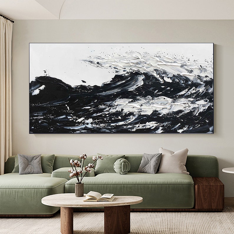 The Black Wave Painting