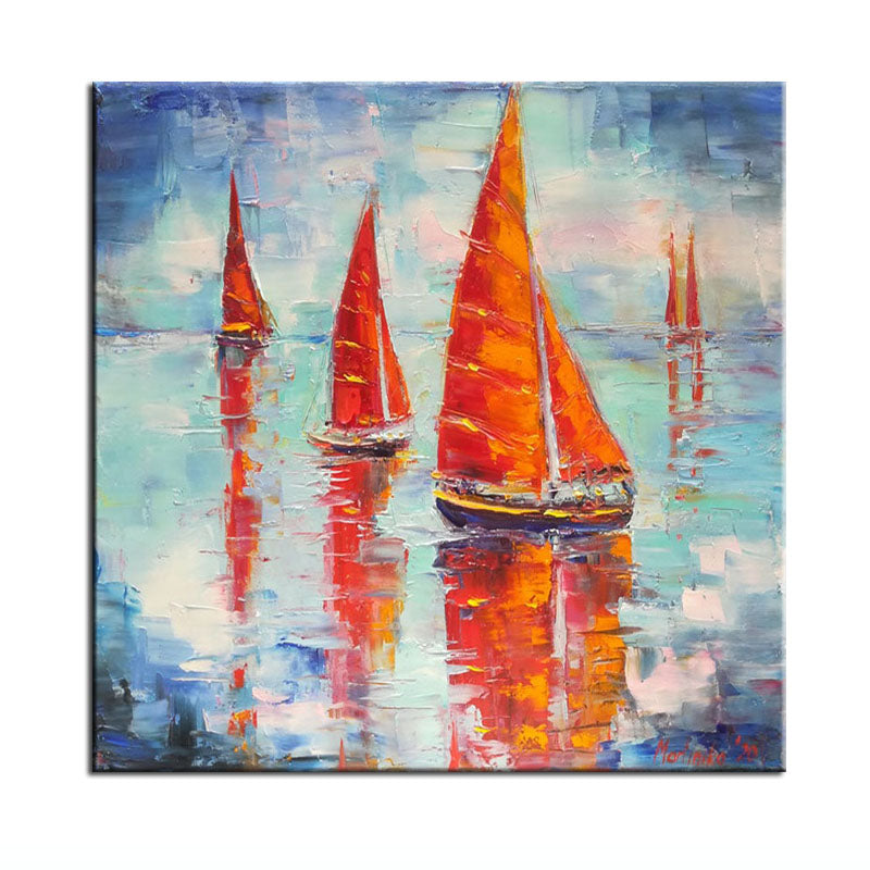 Red Sailing Boats