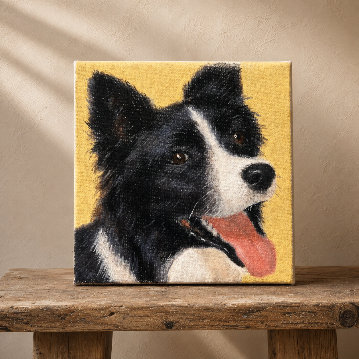 Custom mini pet oil portrait from photo — gallery image 6