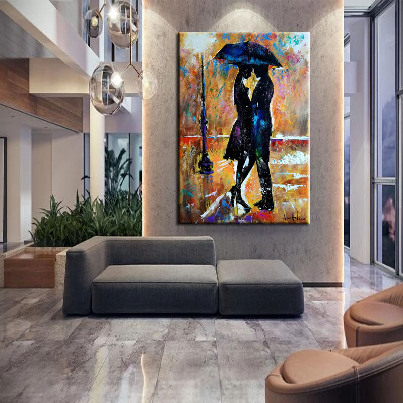 Rainy Romance Painting