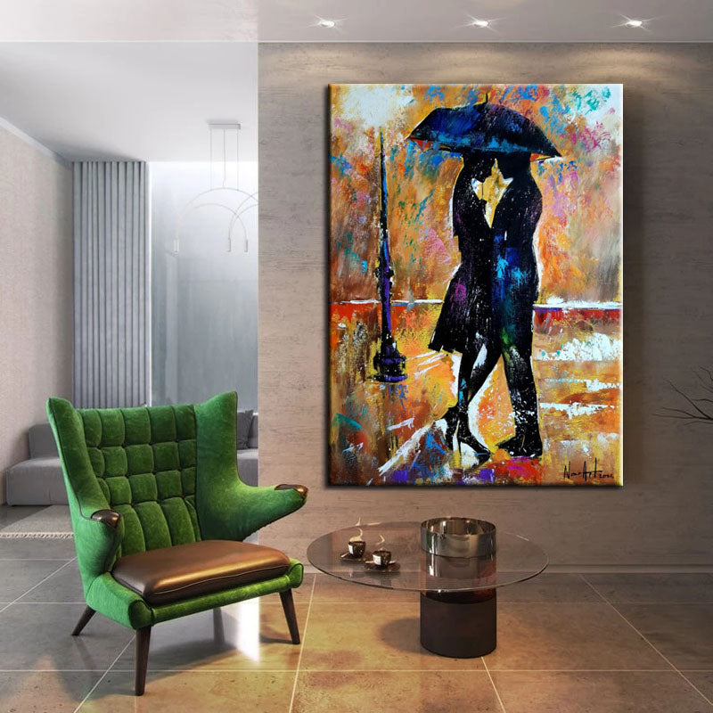 Rainy Romance Painting