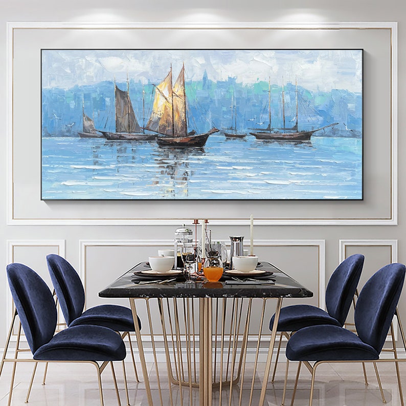 Viking Ships Painting