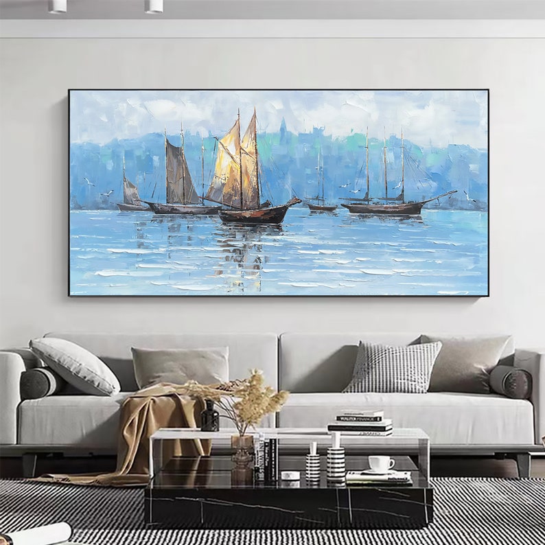 Viking Ships Painting