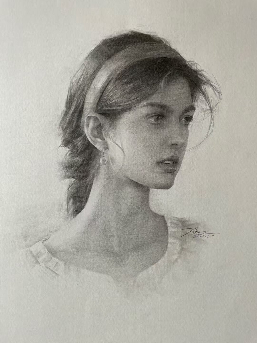 Portrait of a woman wearing a headband by Elliot Gray