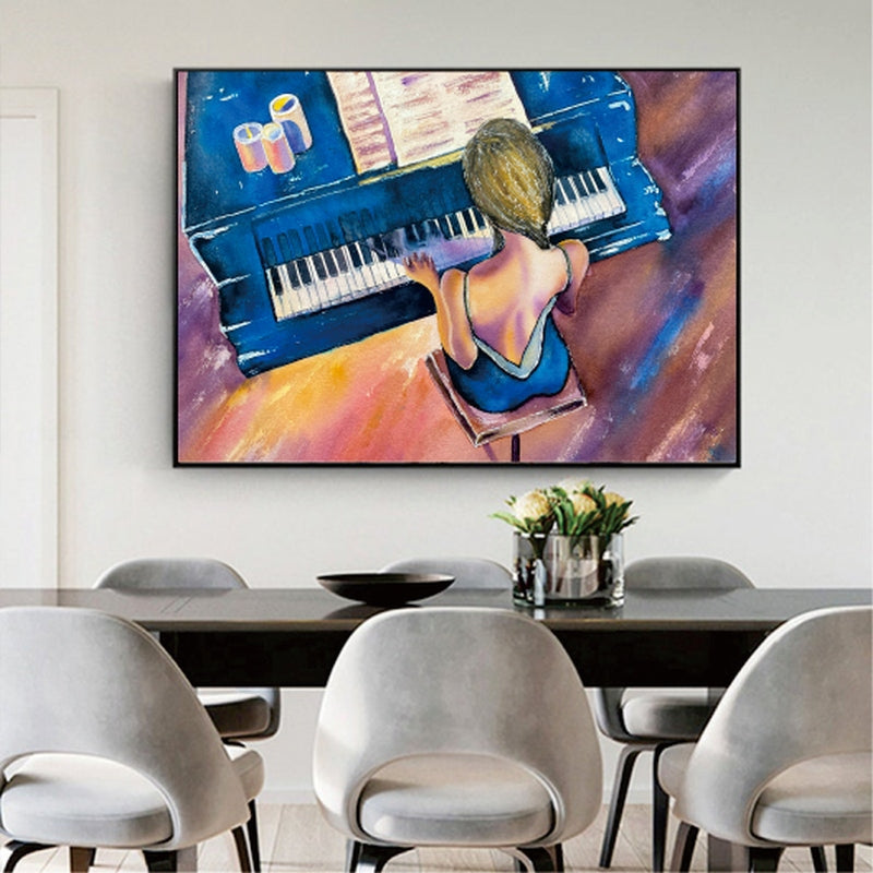 The Blue Pianist Painting