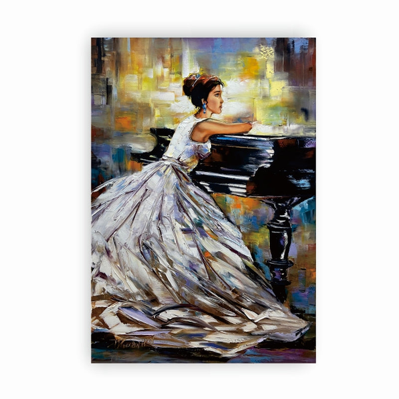 The White Pianist Painting