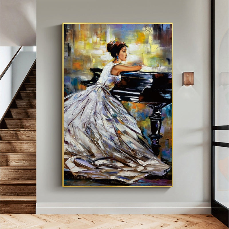 The White Pianist Painting