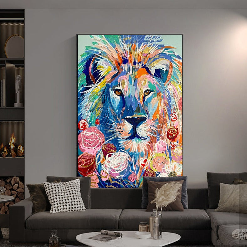 The Colored Lion Painting