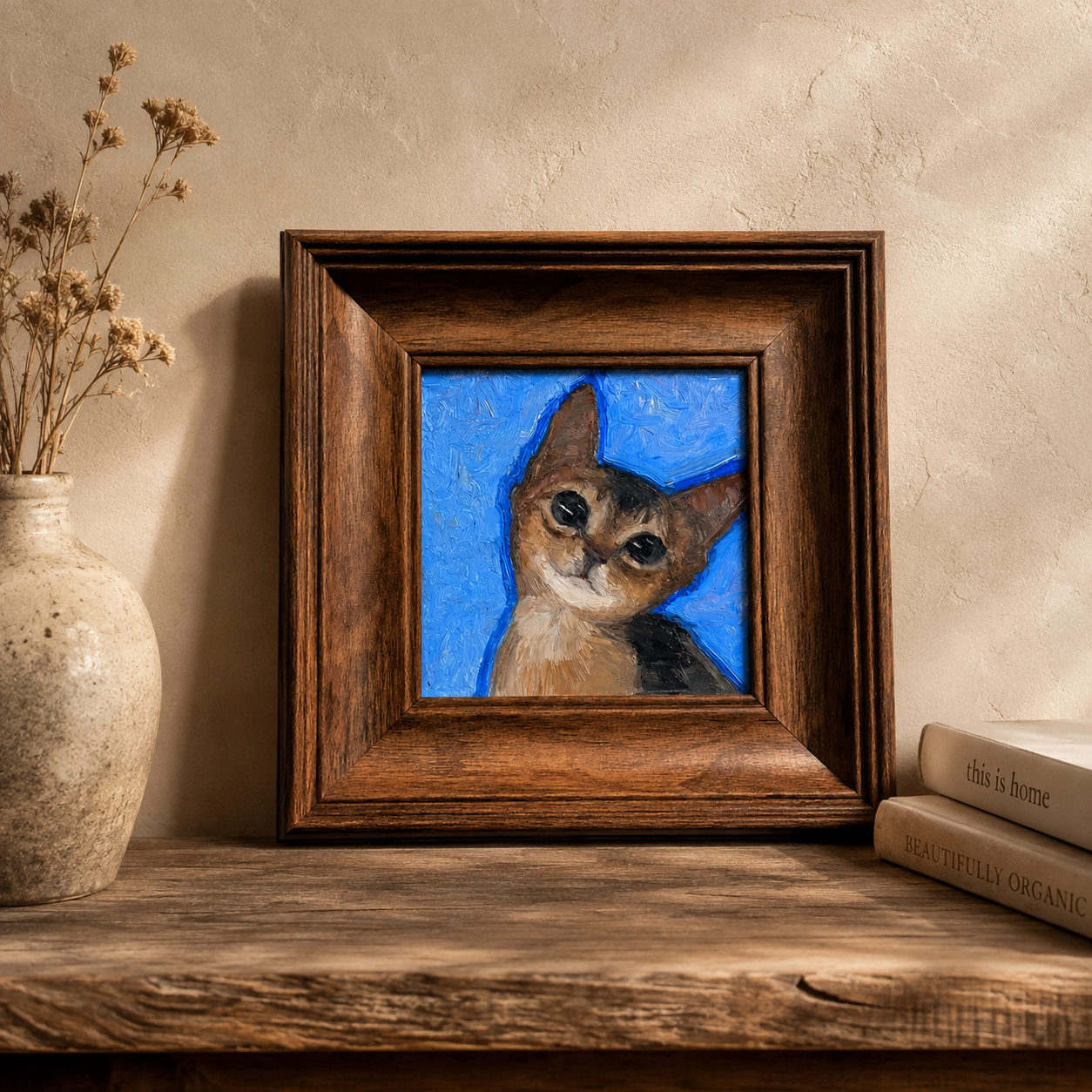 Custom mini pet oil portrait from photo — gallery image 9