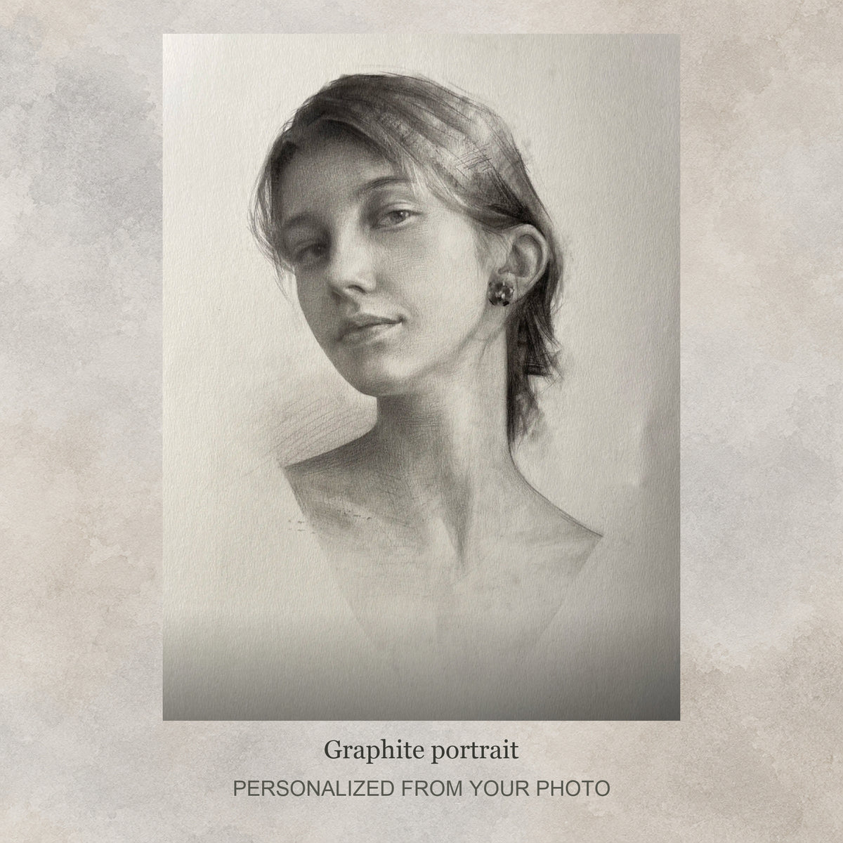 Custom Graphite Pencil Portrait | Hand-Drawn from Your Photo