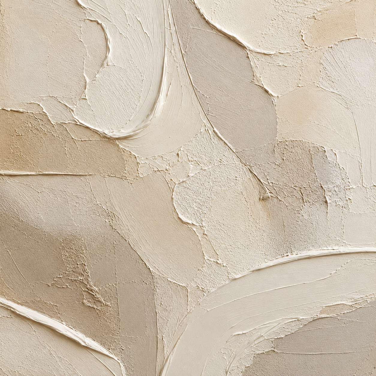Neutral Textured Abstract Oil Painting, Minimalist Beige Wall Art