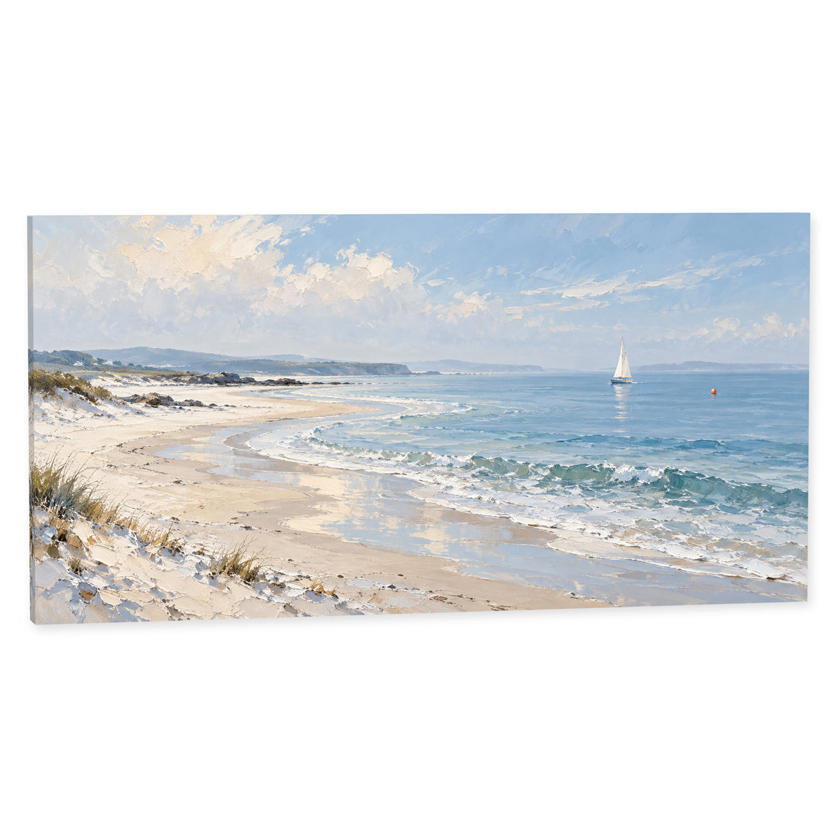Light Left by the Tide — Landscape Canvas Wall Art — Complete canvas print on a white background — image 01