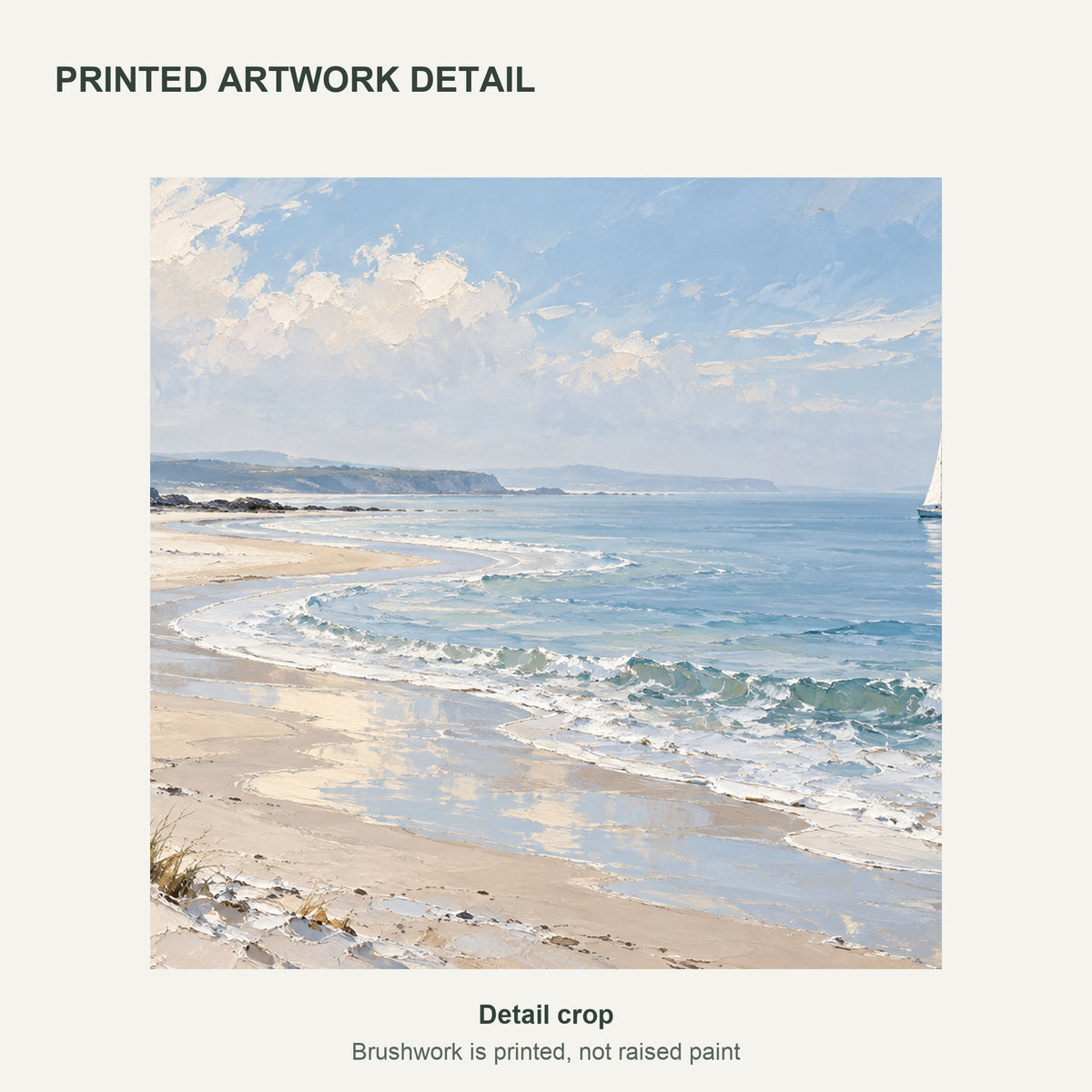 Light Left by the Tide — Landscape Canvas Wall Art — Detail crop of the printed artwork — image 05