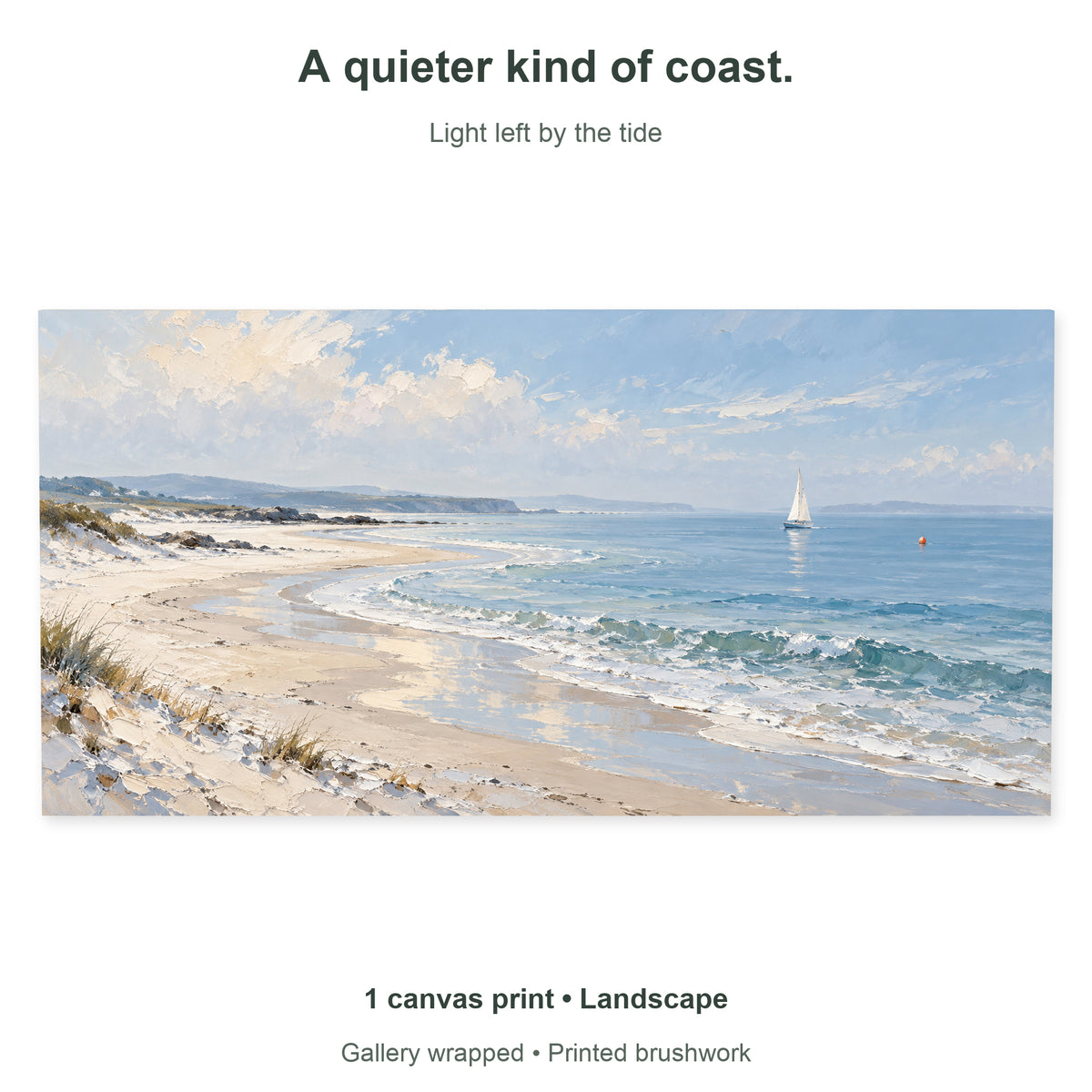 Light Left by the Tide — Landscape Canvas Wall Art — Artwork theme and included panel arrangement — image 09