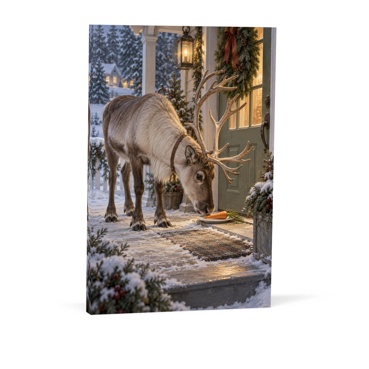 The Carrot Inspector — Christmas Portrait Canvas Wall Art, Single, Unframed — Complete unframed canvas