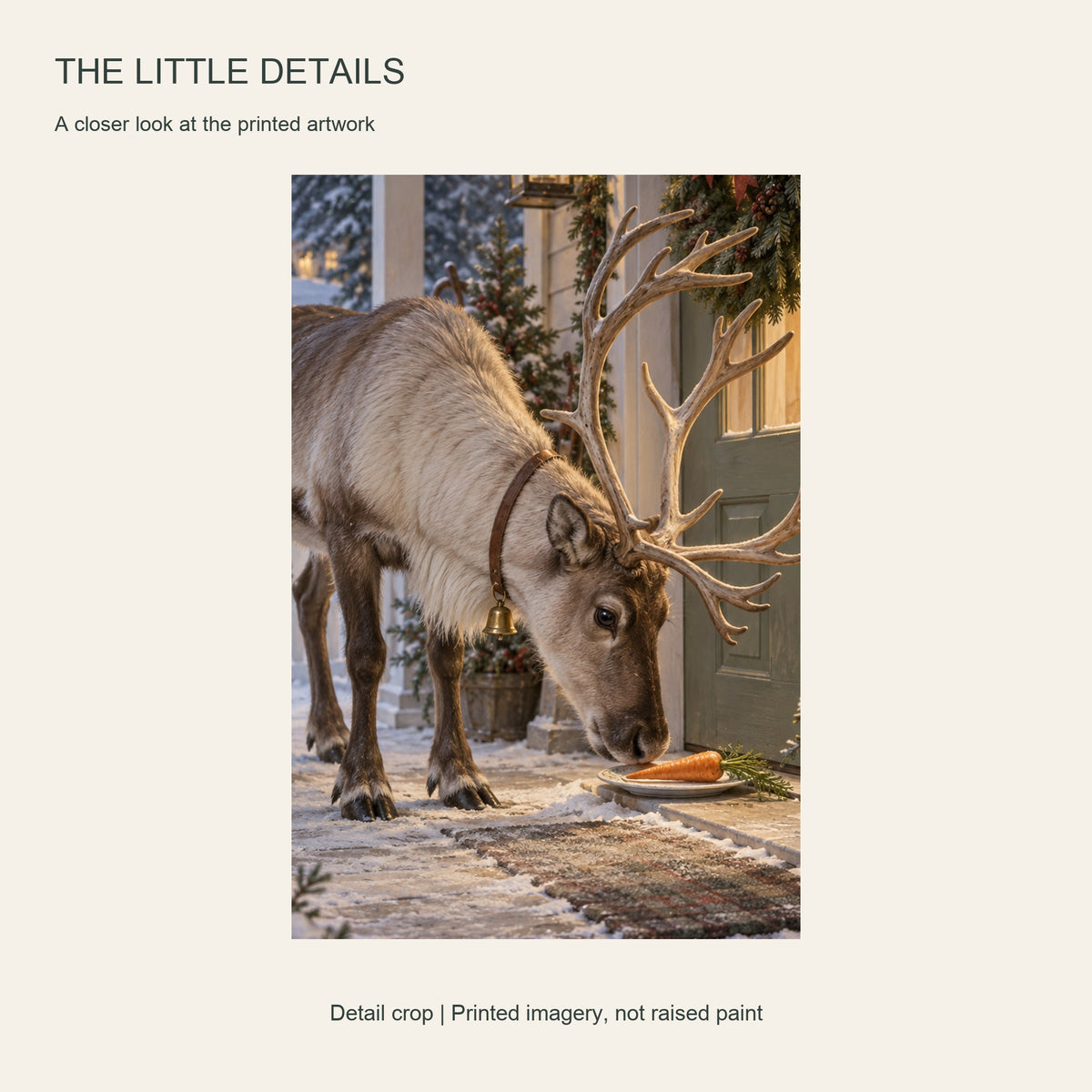 The Carrot Inspector — Christmas Portrait Canvas Wall Art, Single, Unframed — Artwork detail