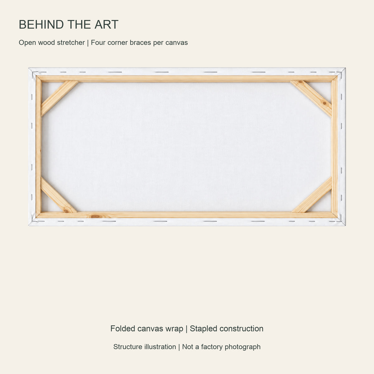 A Christmas Window Encounter — Christmas Horizontal Canvas Wall Art, Single, Unframed — Back structure